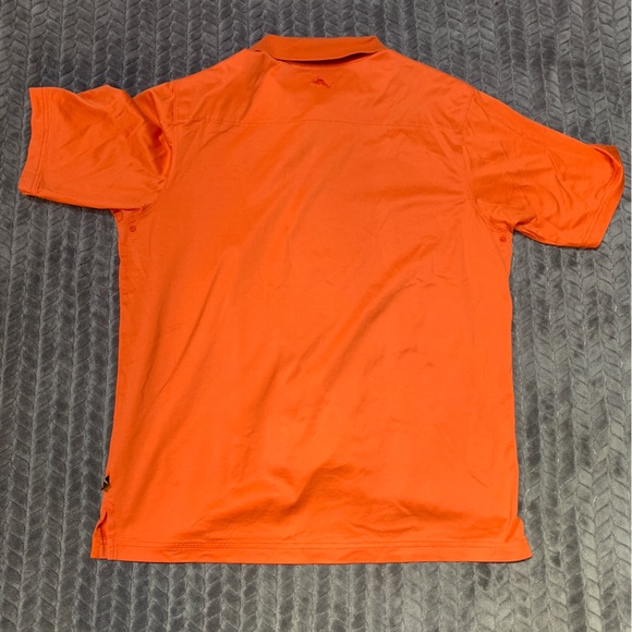 Tommy Bahama Golf Shirt Mens Large Orange Polo Breathable Golfer Fishing Boating - Picture 3 of 12